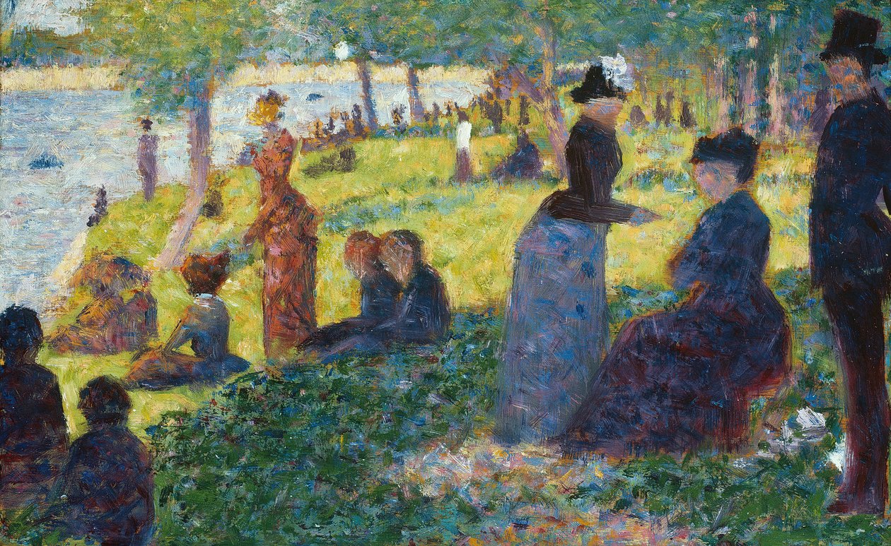 Olieskitse til La Grande Jatte, 1884. af Georges Pierre Seurat