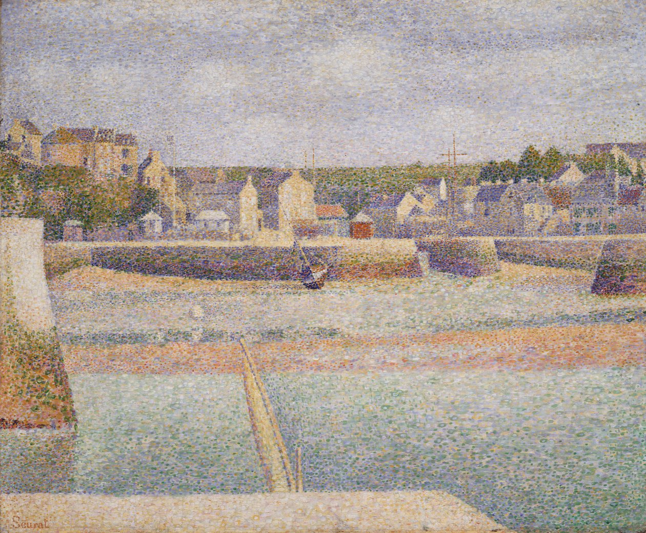 Port-en-Bessin: Den ydre havn (lavvande) af Georges Pierre Seurat