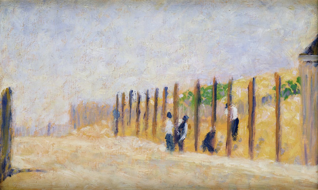 Pushing in the Poles, c.1882dani af Georges Pierre Seurat