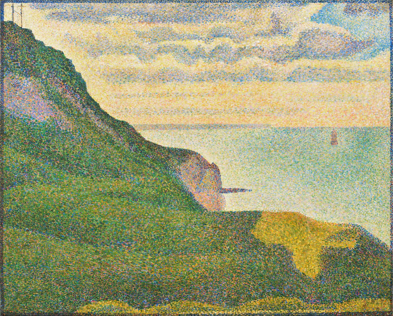 Havlandskab ved Port-en-Bessin, Normandiet, 1888. af Georges Pierre Seurat