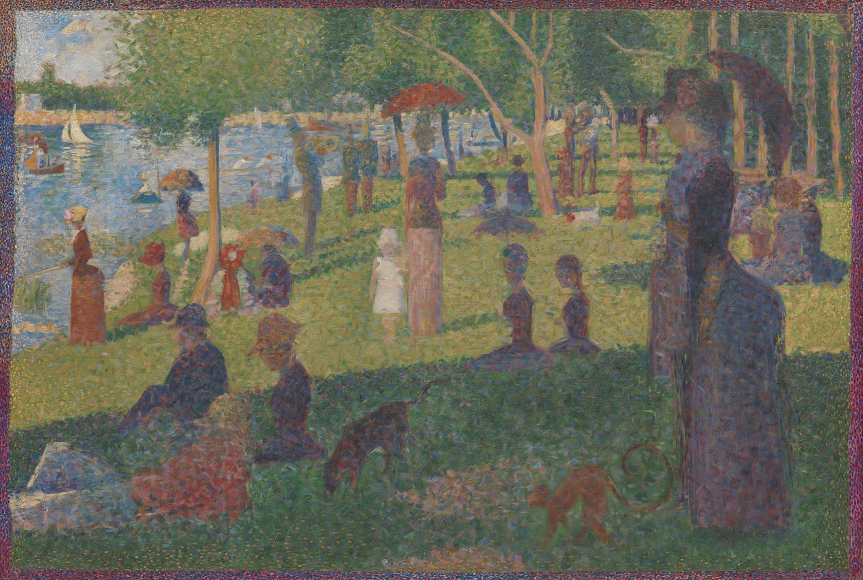Studie til En søndag på La Grande Jatte, 1884. af Georges Pierre Seurat