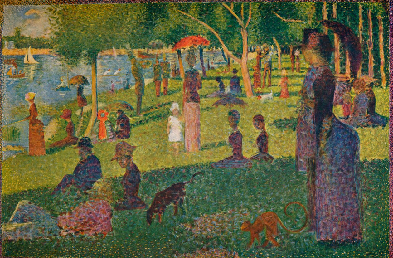 Studie til En søndag på La Grande Jatte, 1884 af Georges Pierre Seurat
