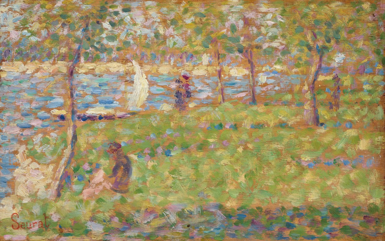Studie for La Grande Jatte, 18841885. af Georges Pierre Seurat