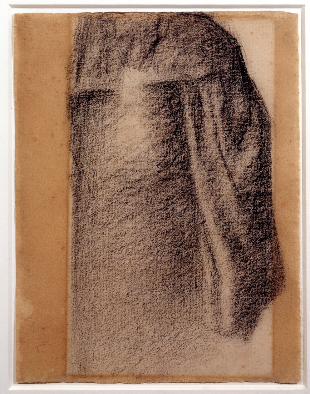 Studie af nederdel til en søndag på Grande Jatte Tegning af et sort kridt af Georges Seurat af Georges Pierre Seurat