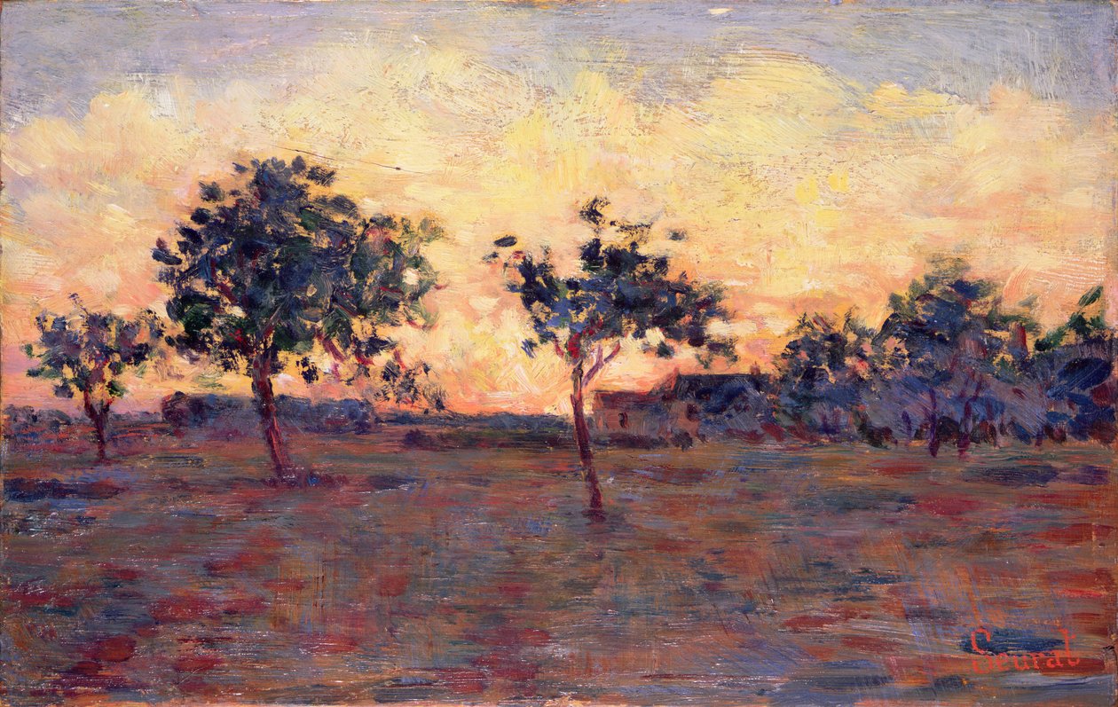 Sunset af Georges Pierre Seurat