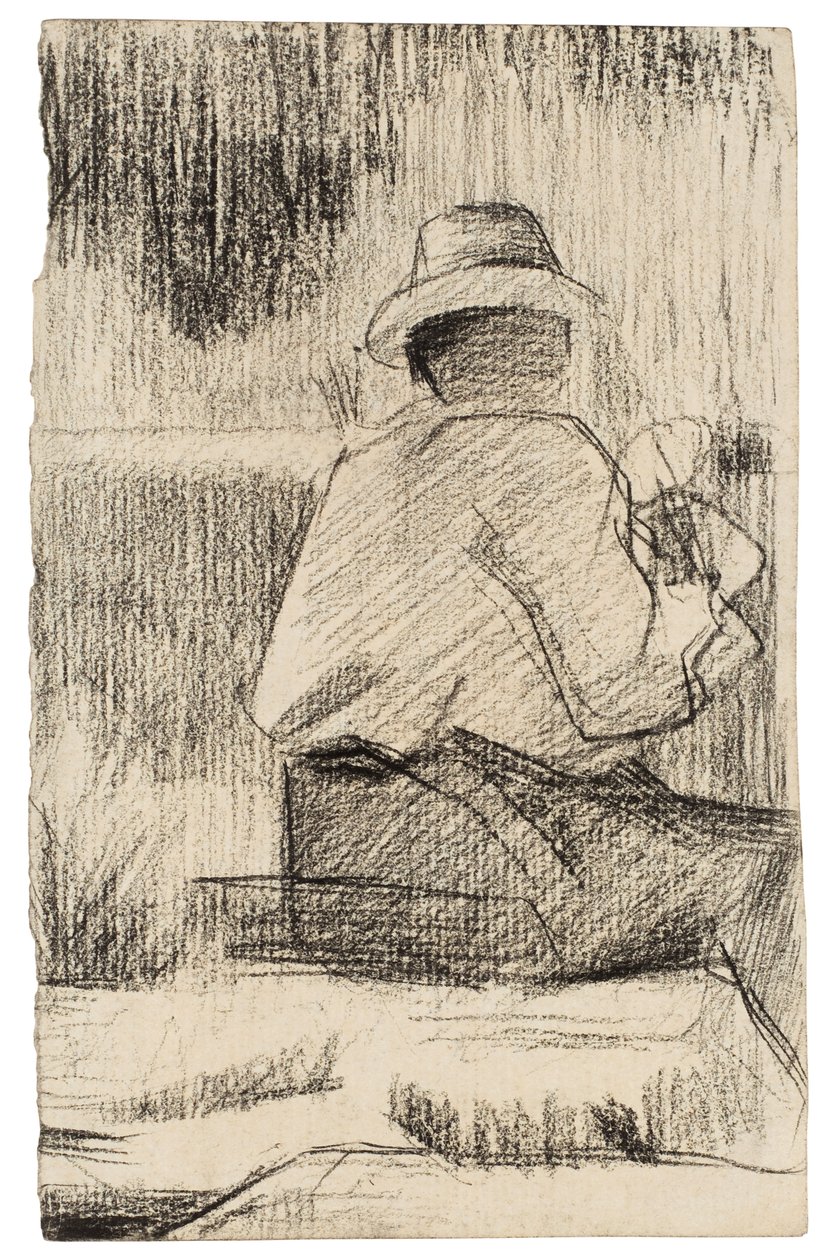 Maleren og hans palet; Maleren med en palet, ca. 1881 af Georges Pierre Seurat