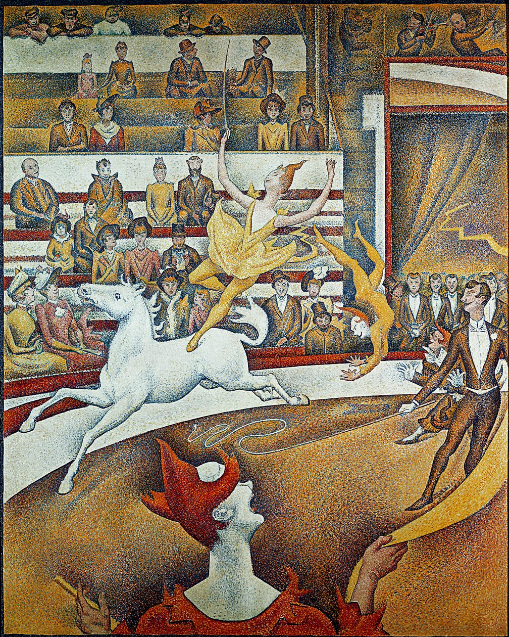 Cirkus (olie på lærred af Georges Pierre Seurat