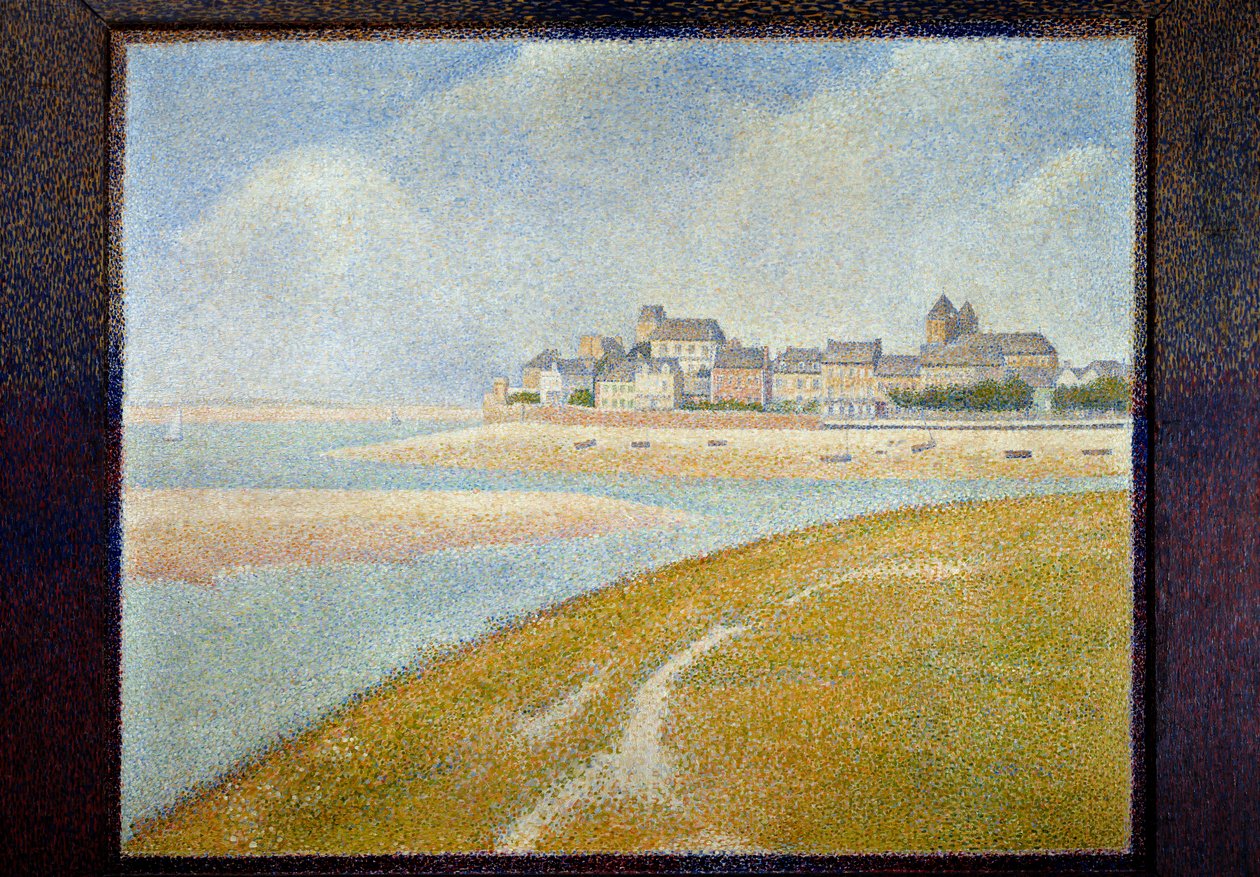 Näkymä Le Crotoysta ylävirtaan af Georges Pierre Seurat