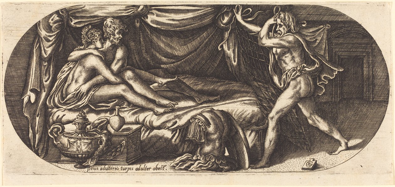 Mars og Venus overrasket af Vulcan af Georges Reverdy
