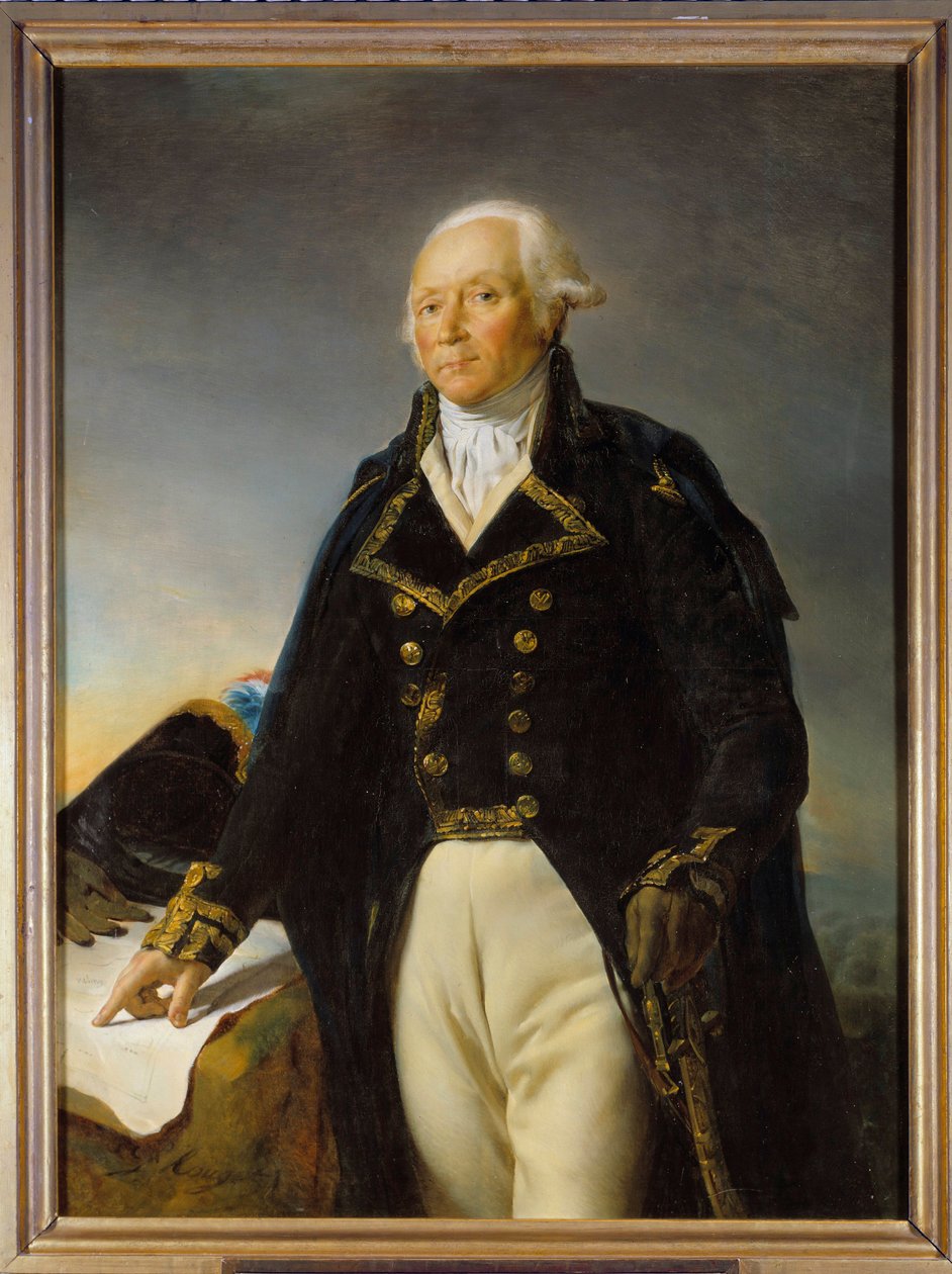 Portræt af Francois Christophe Kellermann (1735-1820), hertug af Valmy, øverstkommanderende for hæren af ​​Mosel-maleriet af Georges Rouget (1784-1869) 1792 Dim. 1,35 x 1 m af Georges Rouget