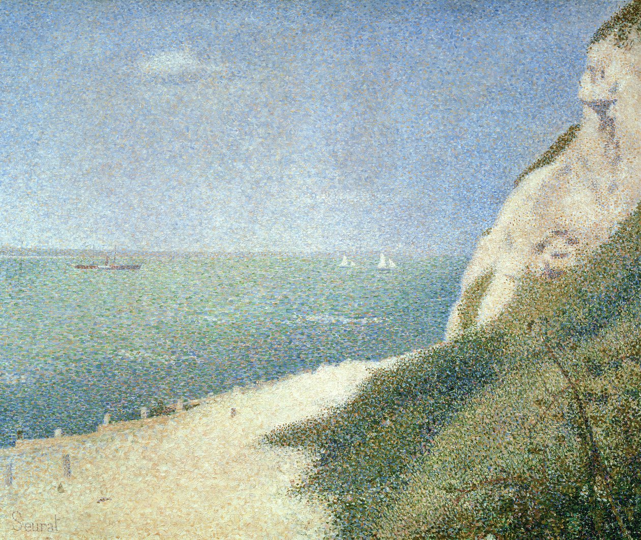 Stranden ved Bas Butin, Honfleur, 1886 af Georges Seurat