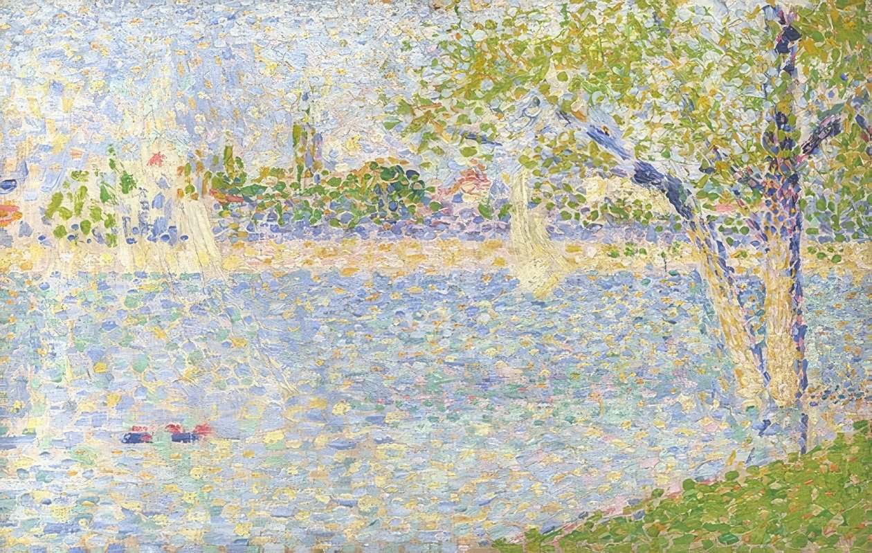 Seinen set fra Grande Jatte. 1888 af Georges Seurat