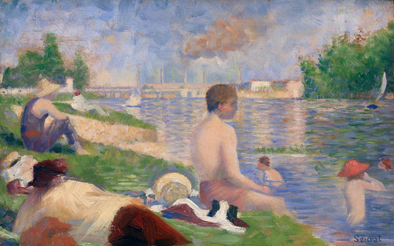 Afsluttende studie til "Badegæster ved Asnières" af Georges Seurat