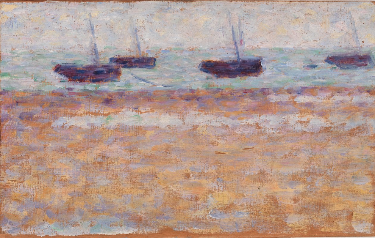Fire både på Grandcamp af Georges Seurat