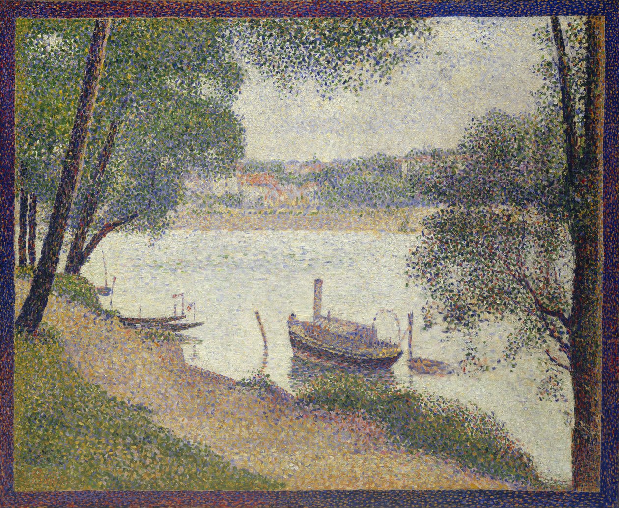 Gråt vejr, Grande Jatte af Georges Seurat