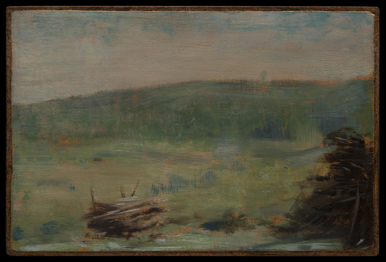 Landskab ved Saint-Ouen af Georges Seurat