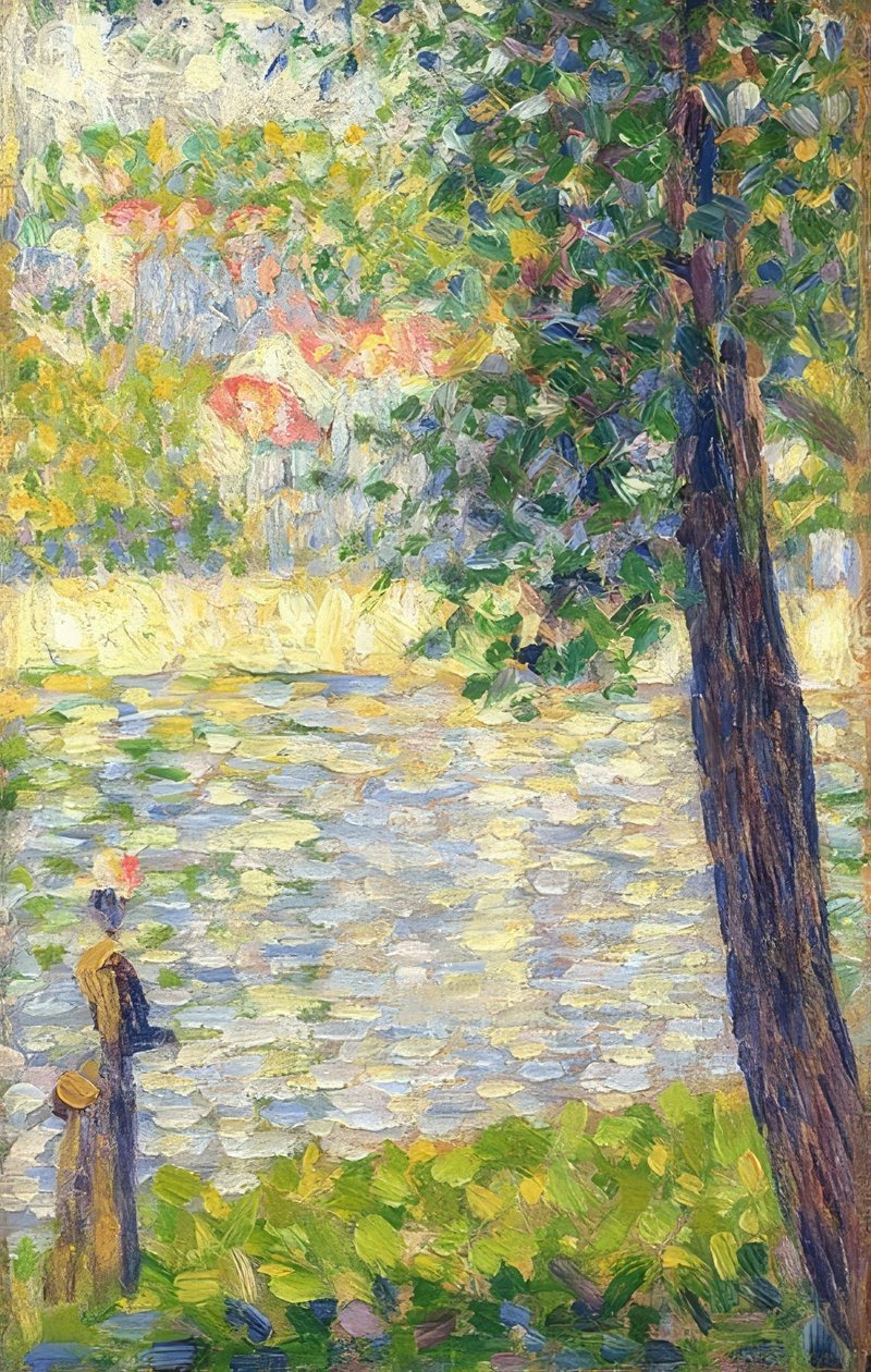 Morgen gåtur. 1885 af Georges Seurat