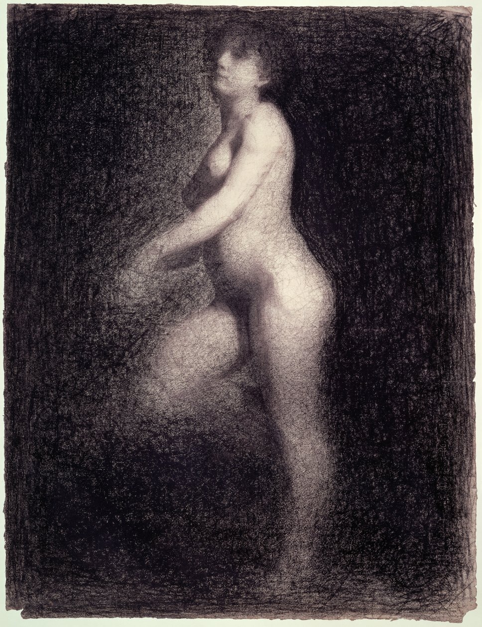 Nøgen, ca. 1881-82 (blyant og farveblyant) af Georges Seurat