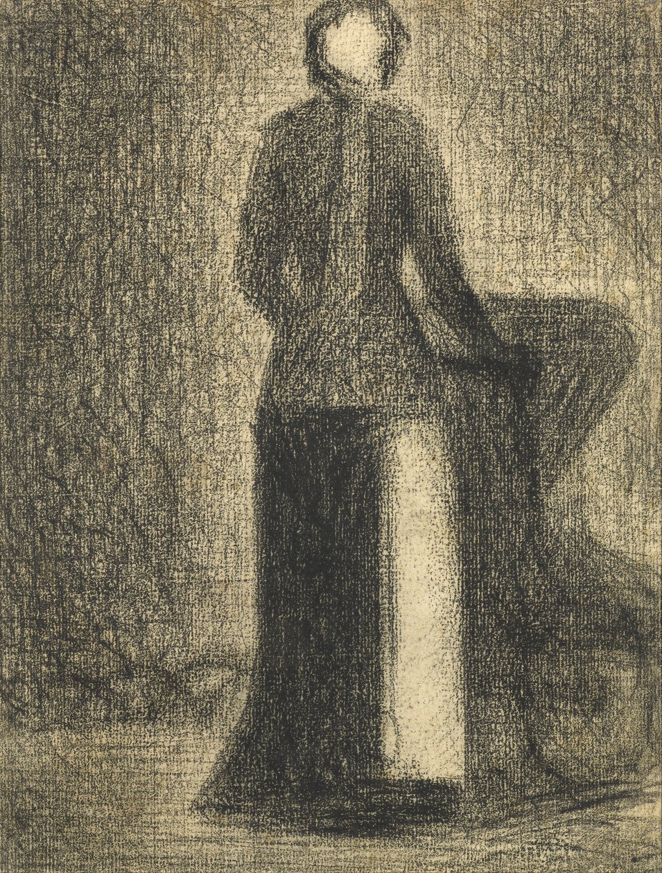Sygeplejerske med barnevogn af Georges Seurat