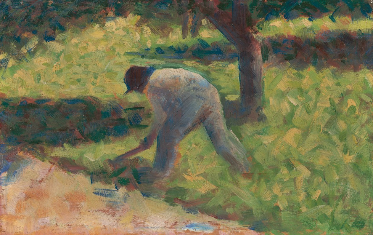 Bonde med en Hage, c.1882 af Georges Seurat