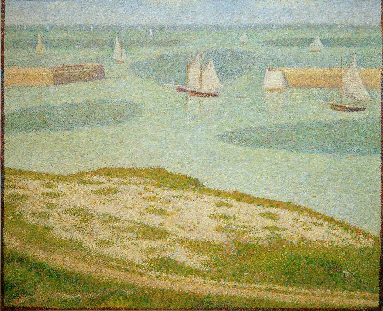 Port-en-Bessin, indsejling til den ydre havn af Georges Seurat