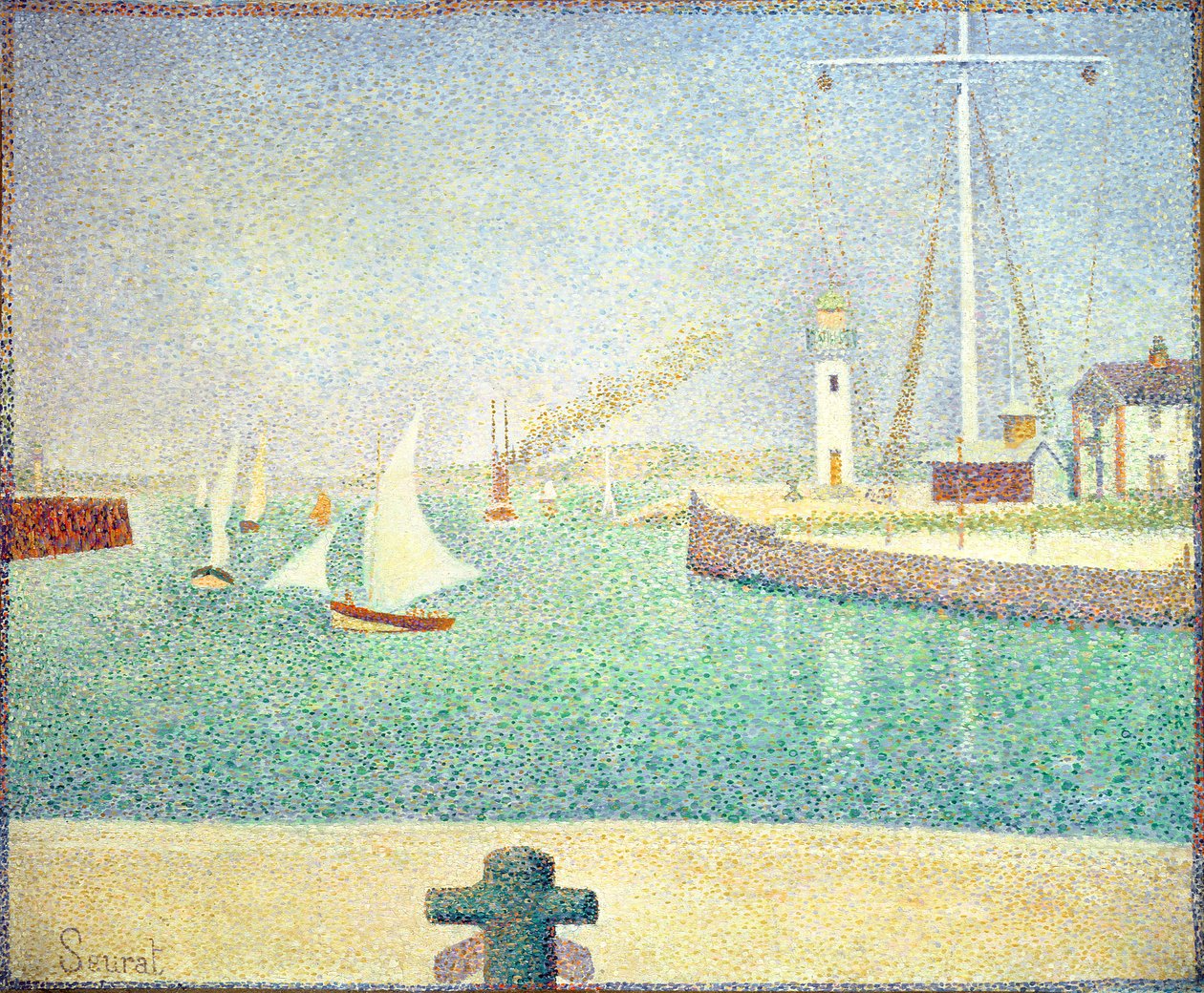 Havn i Honfleur, ca. 1886 af Georges Seurat