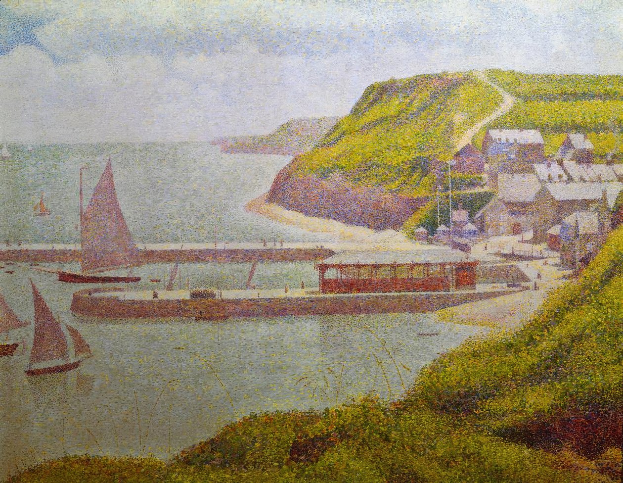 Porten-Bessin, ydre havn, højvande (Calvados) af Georges Seurat
