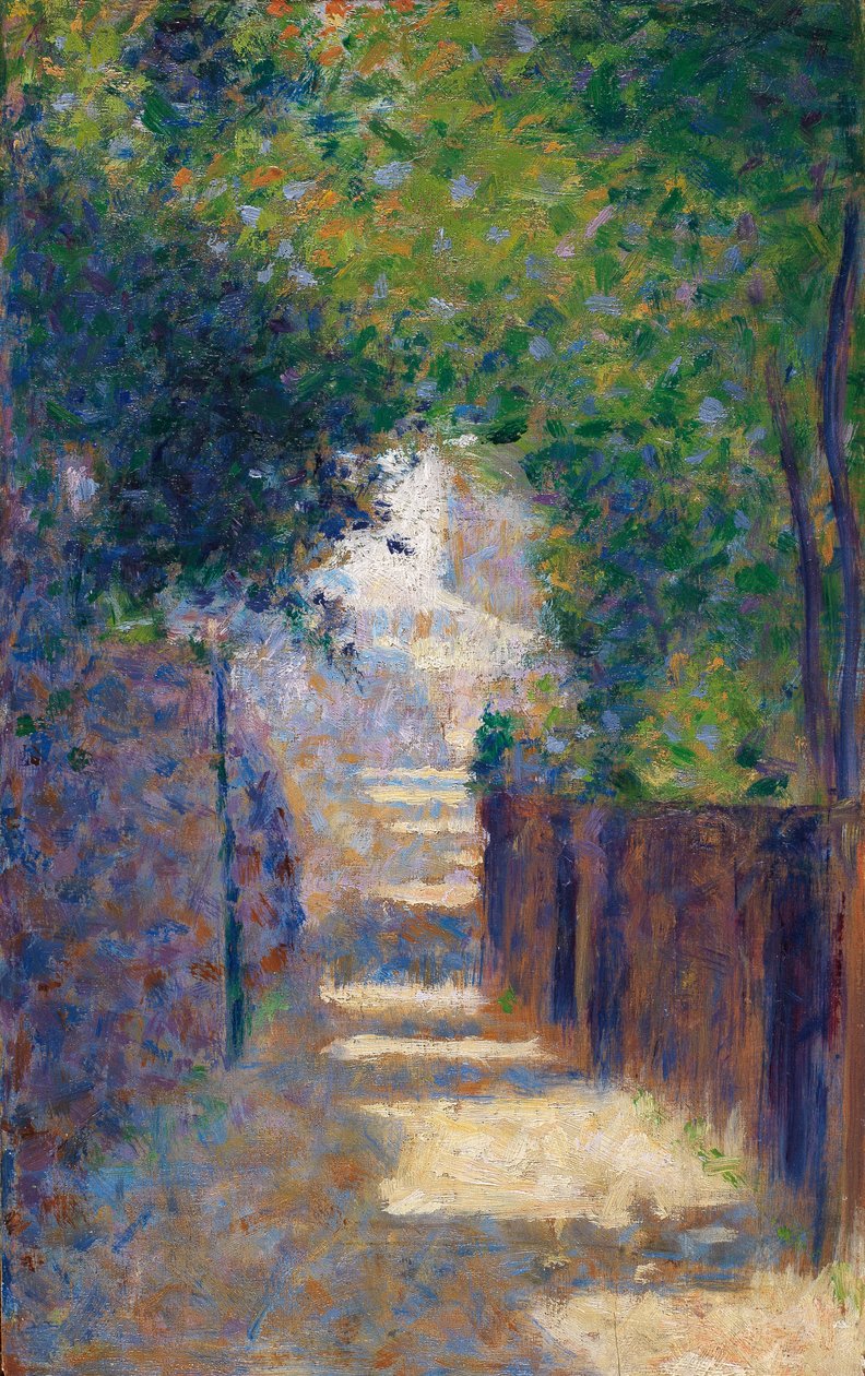 Rue St. Vincent i foråret, ca. 1884 af Georges Seurat