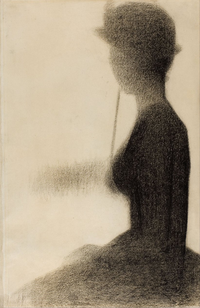 Siddende kvinde med parasol (studie til La Grande Jatte) af Georges Seurat