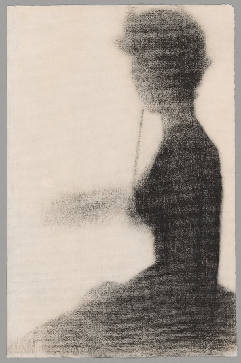 Siddende kvinde med parasol (studie til La Grande Jatte) af Georges Seurat