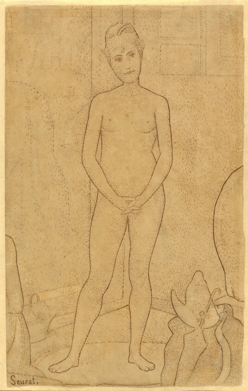 Studie efter "Modellerne" af Georges Seurat