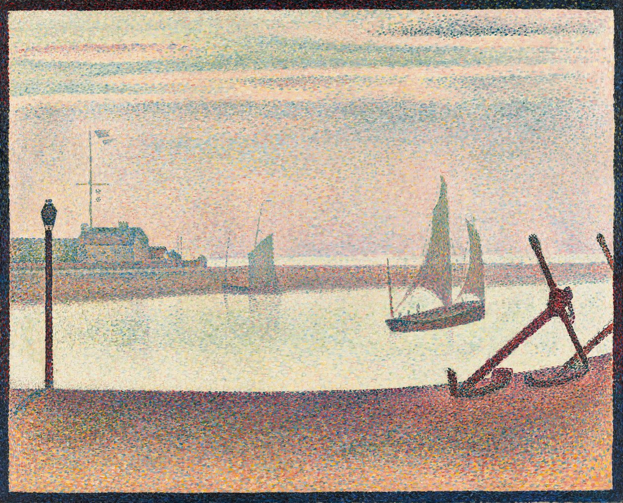Kanalen ved Gravelines, aften af Georges Seurat