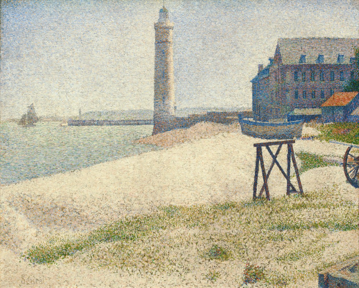Fyrtårnet ved Honfleur, 1886 af Georges Seurat