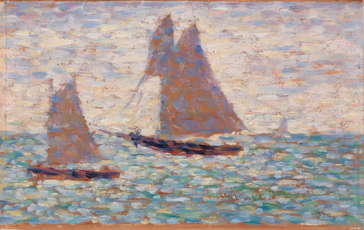 To sejlbåde ved Grandcamp af Georges Seurat