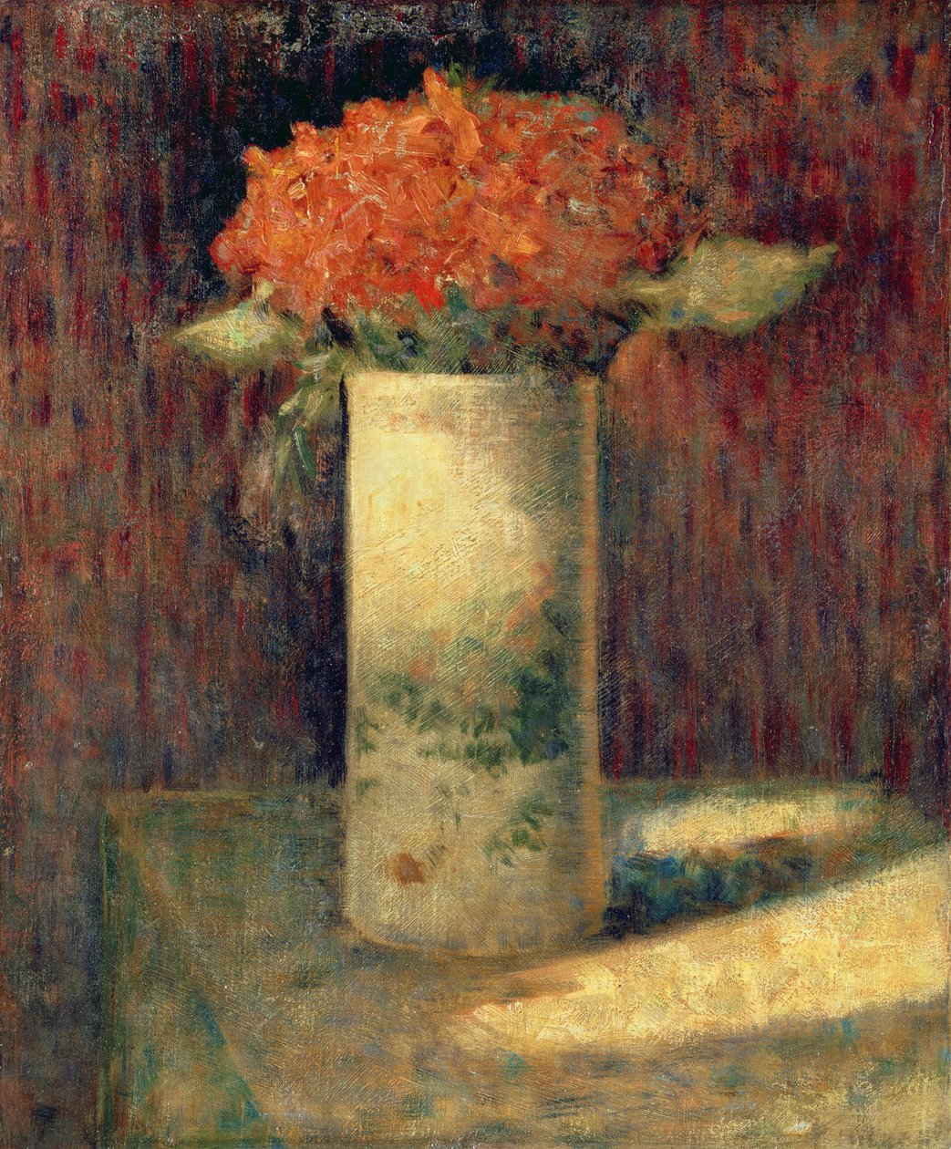 Vase med blomster, c.1878-79 af Georges Seurat
