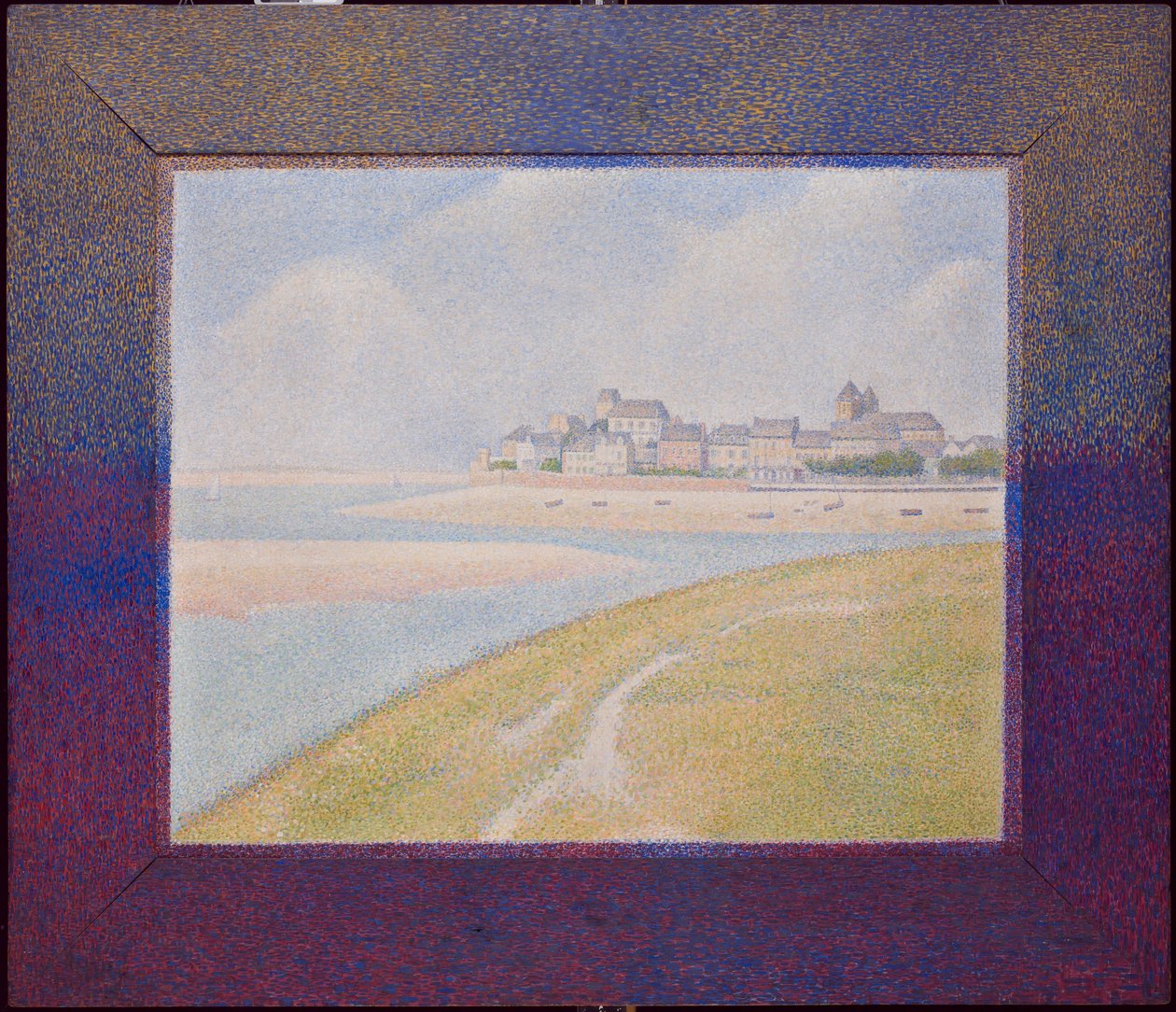 Udsigt over Le Crotoy fra opstrøms af Georges Seurat