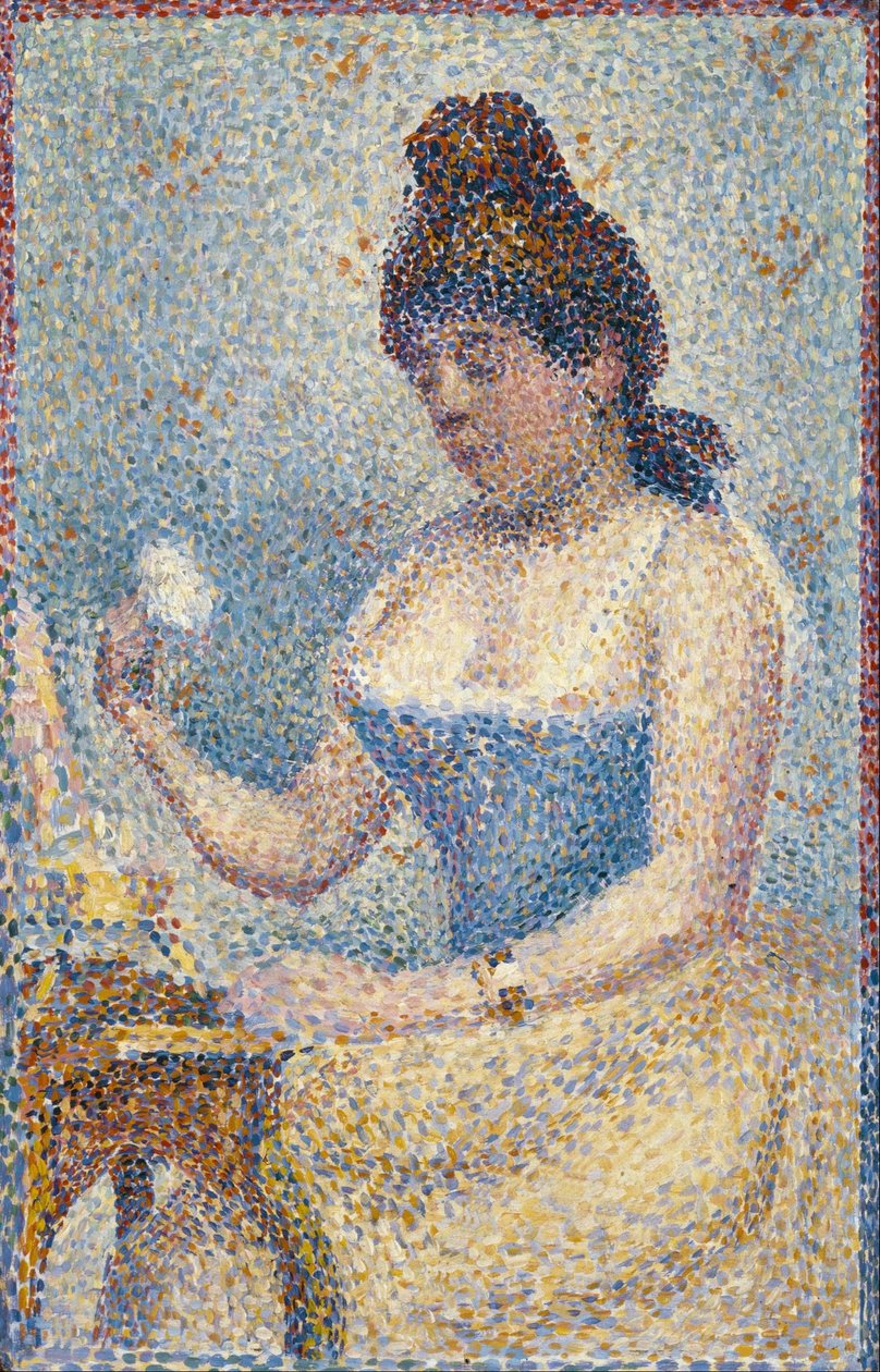 Ung kvinde pudrer sig selv af Georges Seurat
