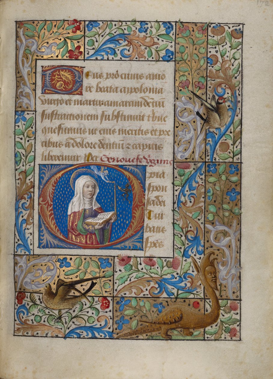 Begyndelsesbogstav O: Saint Geneviève af Georges Trubert