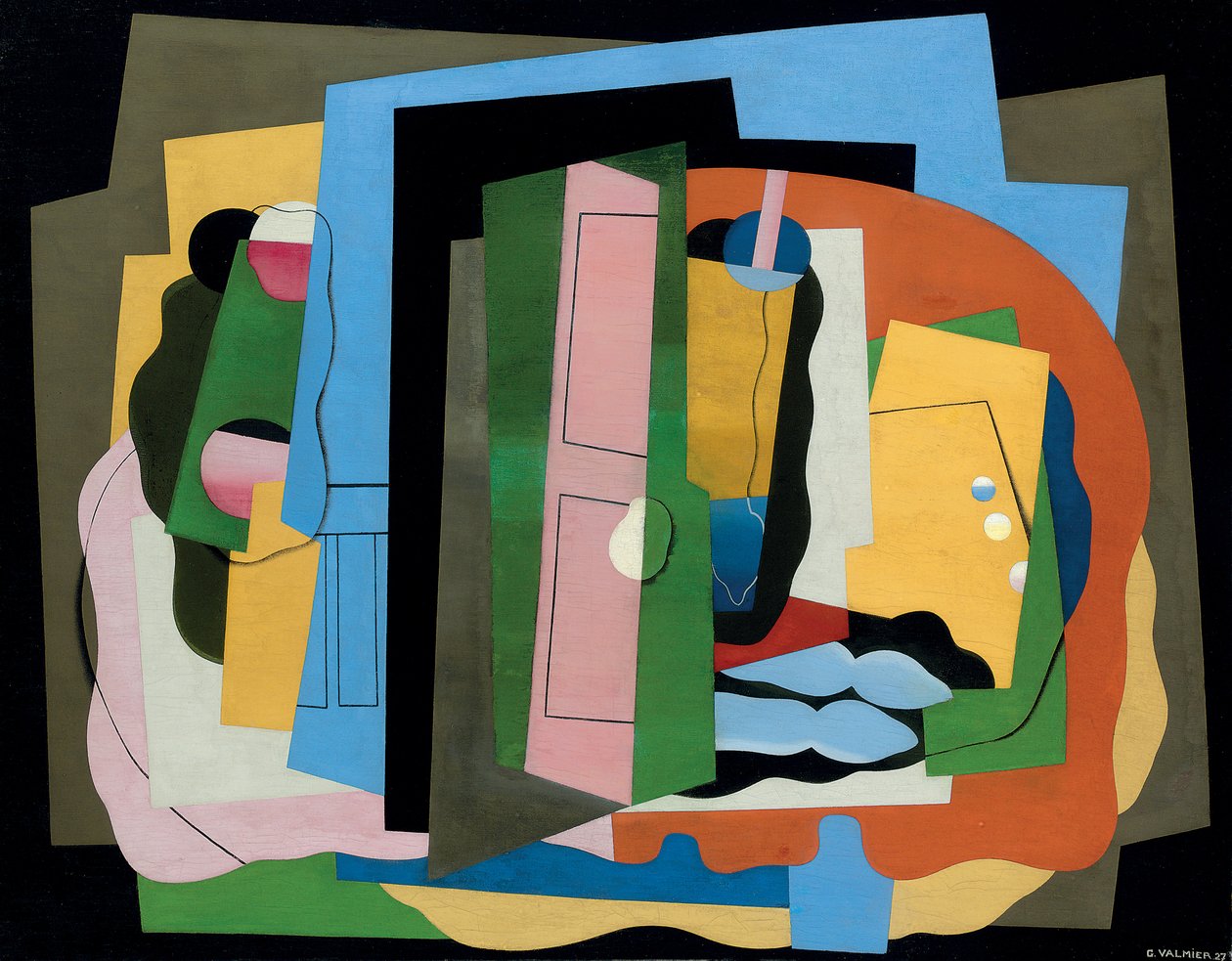 Den lyserøde dør; La porte rose, 1927 af Georges Valmier