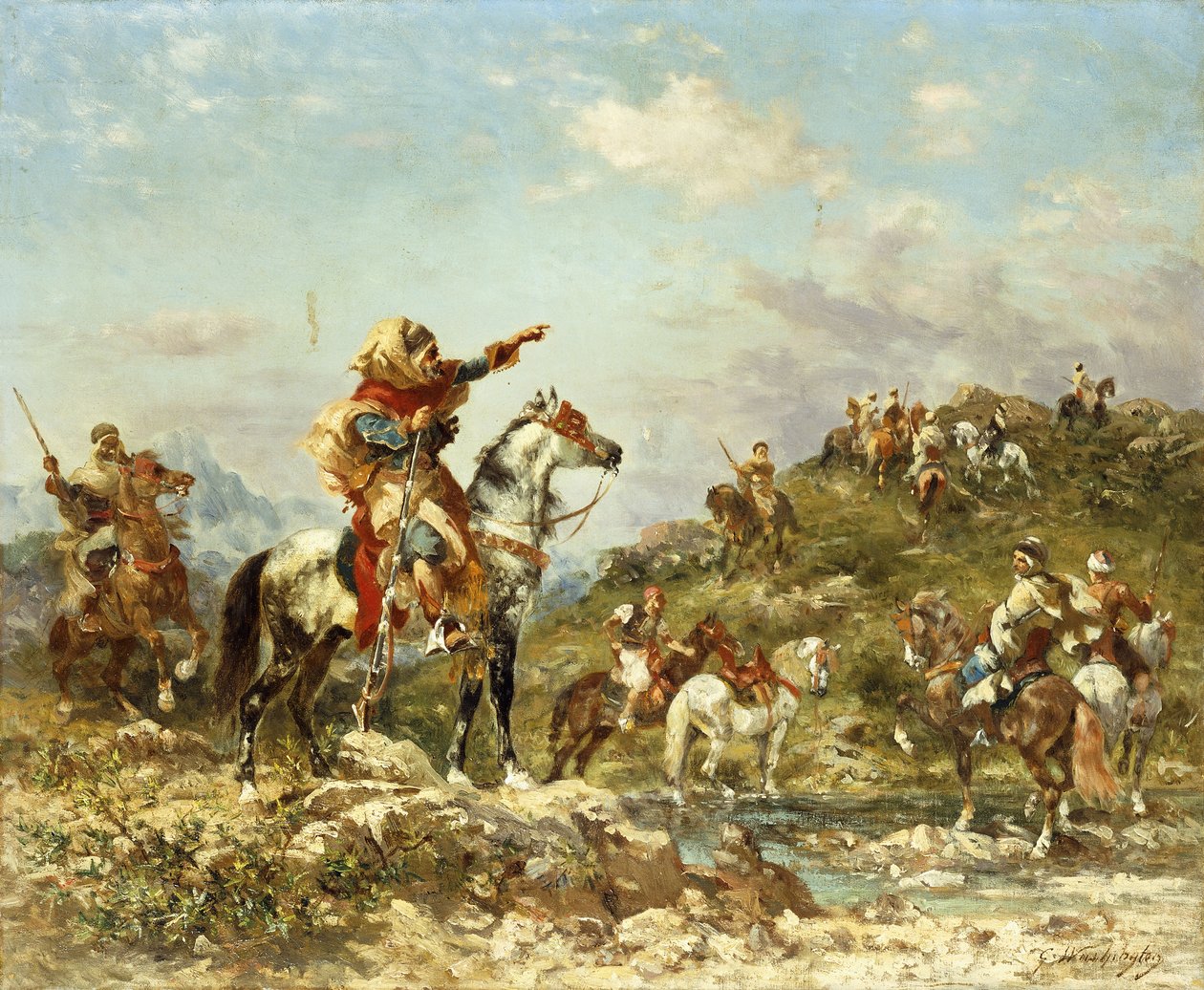 Arabiske krigere til hest, af Georges Washington