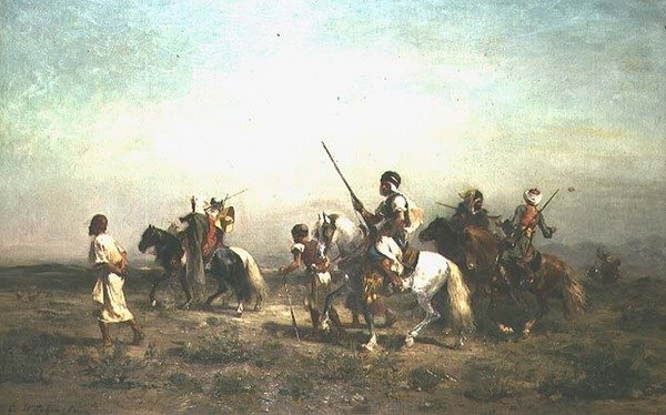 Arabere på hesteryg af Georges Washington