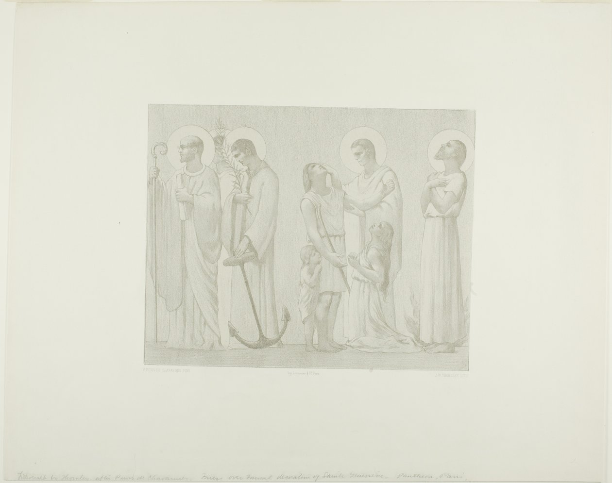 Legendariske helgener i Frankrig (midterste frise) af Georges William Thornley