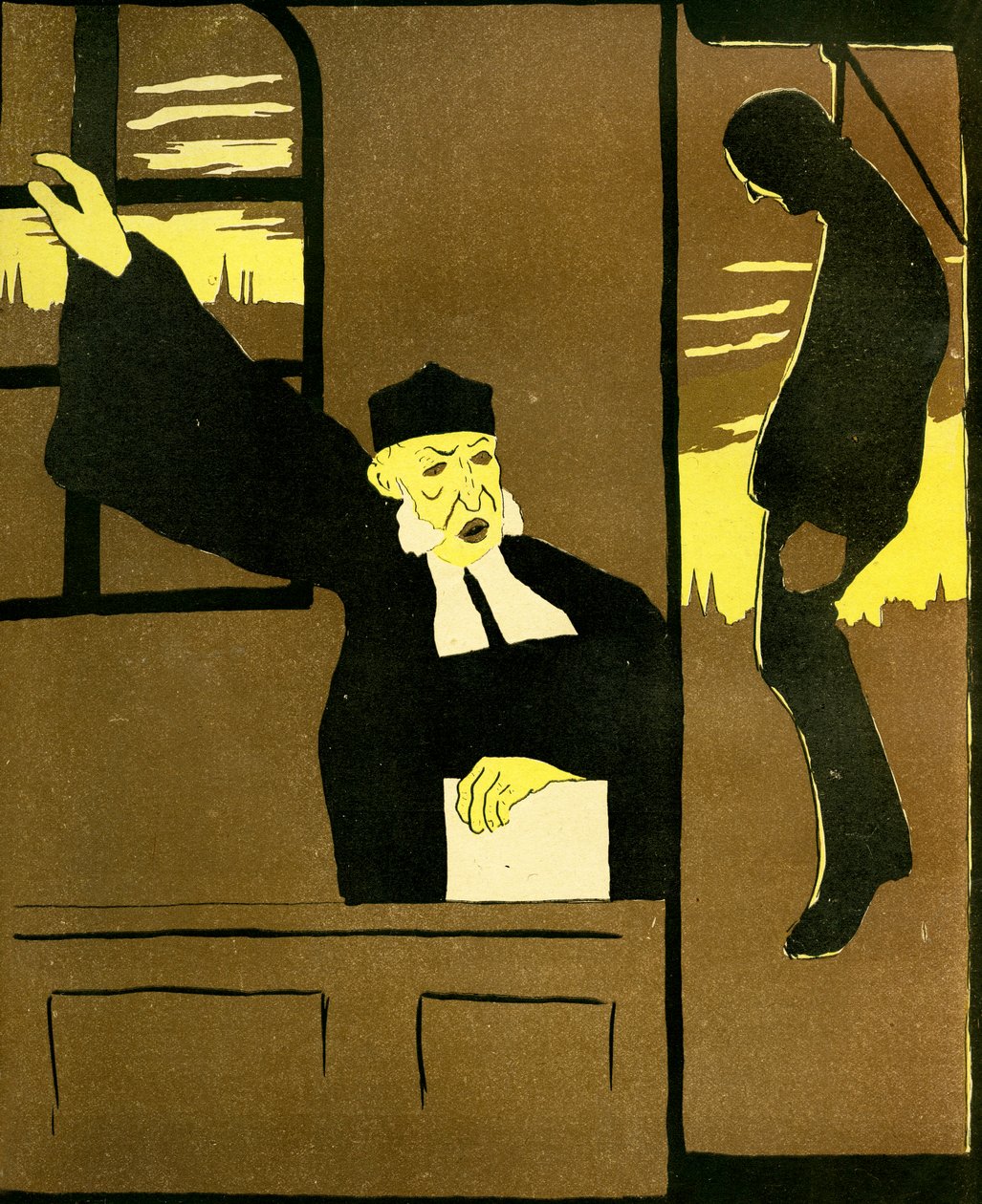 Belgisk dommer dømte en mand til at blive hængt, 1904. af Georges d 1878 1937 Ostoya