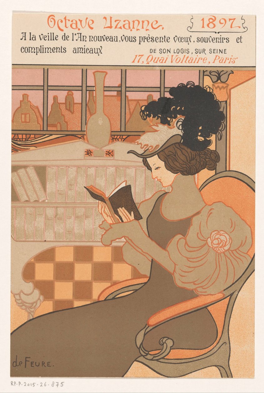 Nytårsønske fra Octave Uzanne for året 1897 af Georges de Feure
