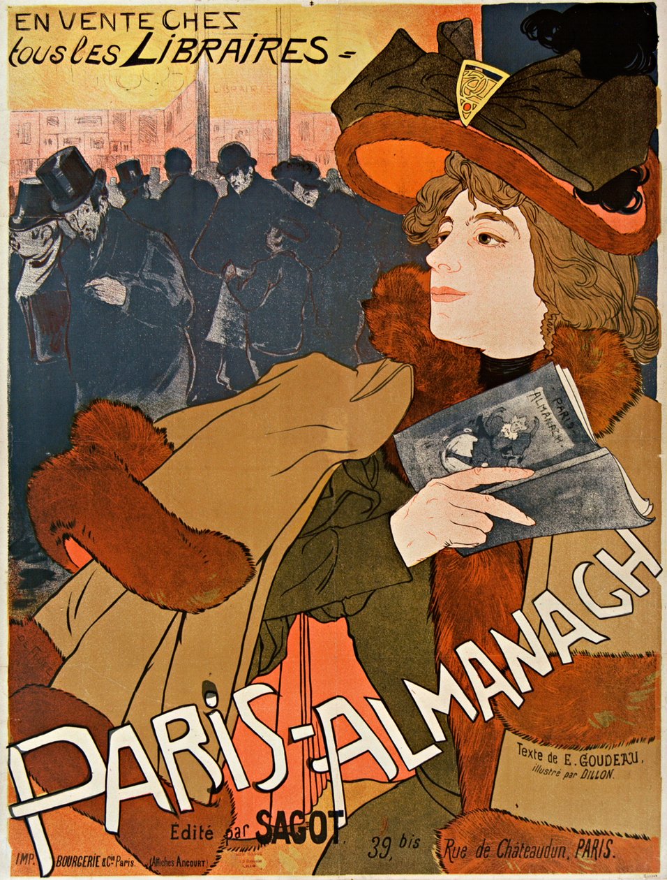 Paris-almanak, ca. 1900. af Georges de . Feure