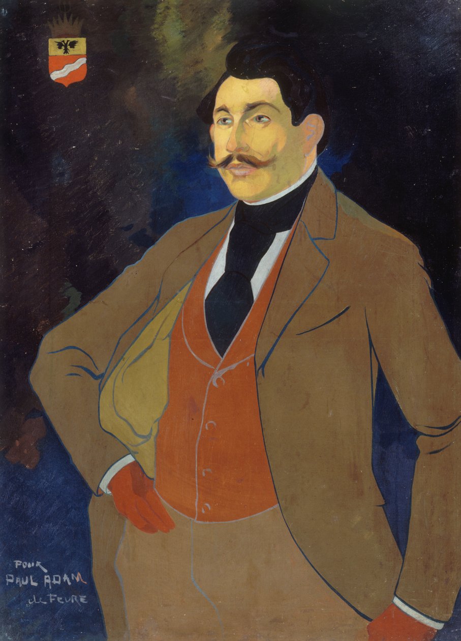 Portræt af romanforfatteren Paul Adam 1862-1920, ca. 1900. af Georges de . Feure