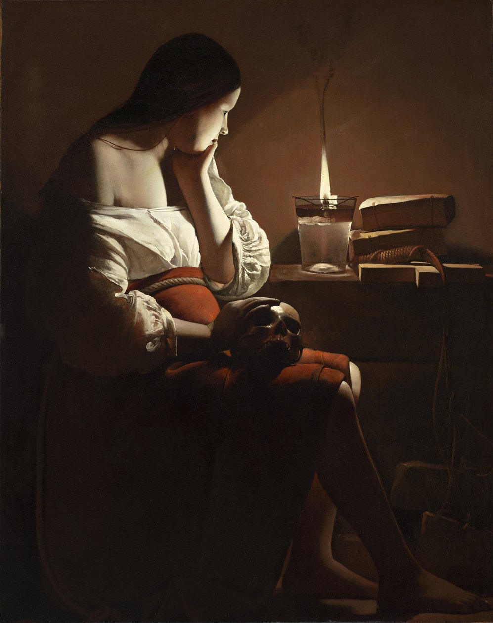 Georges de La Tour - Magdalenen med den rygende flamme, ca. 1635-37 af Georges de La Tour