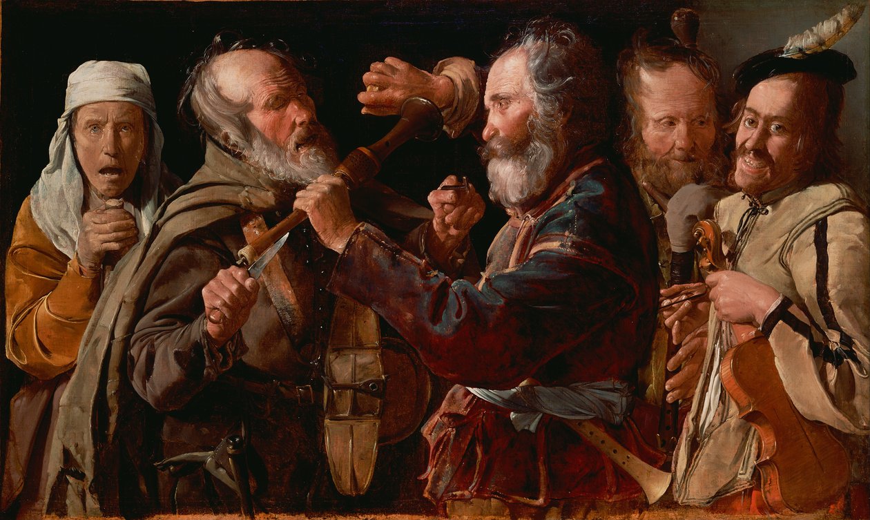 Strid med musikere af Georges de La Tour