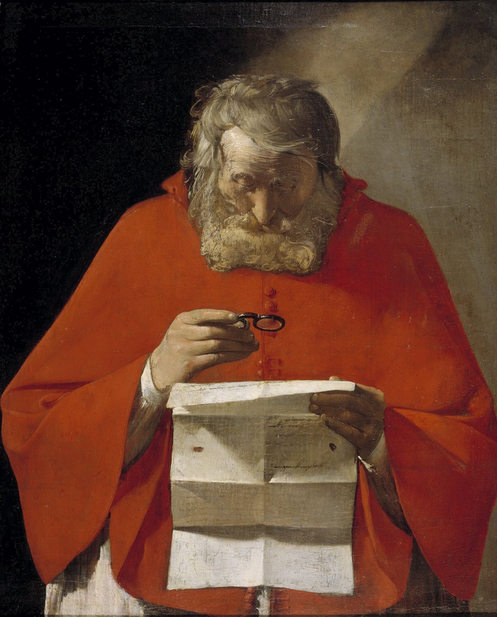 Sankt Hieronymus læser et brev, ca. 1628-1629 af Georges de La Tour