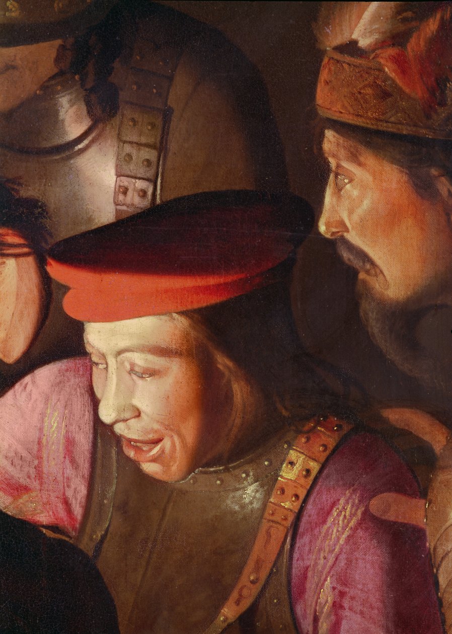 The Denial of St. Peter, 1650 (detalje af 6279) af Georges de La Tour